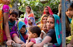 Community awareness rally promoting service and social harmony by Divy Ganga Seva Mission